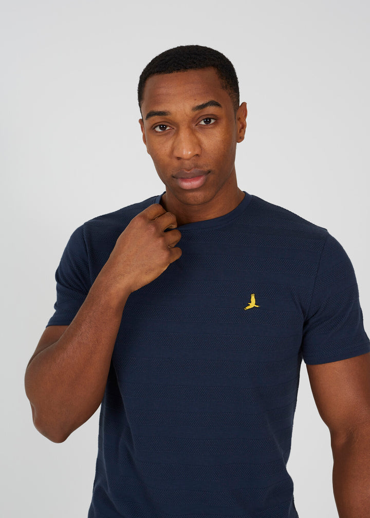 EMBROIDERED BIRD PLAIN T-SHIRT