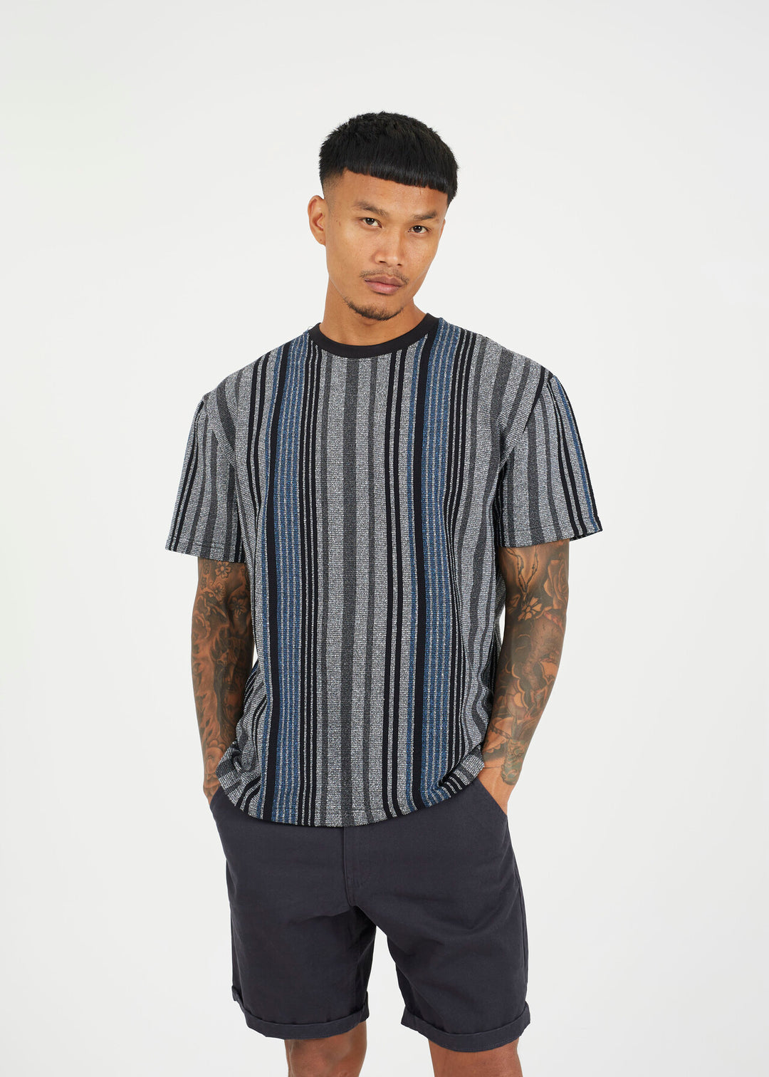 REGULAR FIT STRIPE T-SHIRT