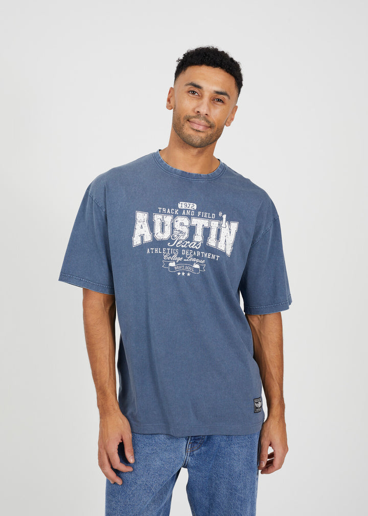 RELAXED FIT 'AUSTIN' PRINTED TEE