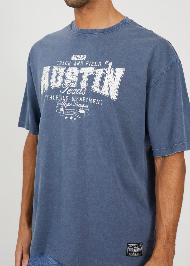 RELAXED FIT 'AUSTIN' PRINTED TEE