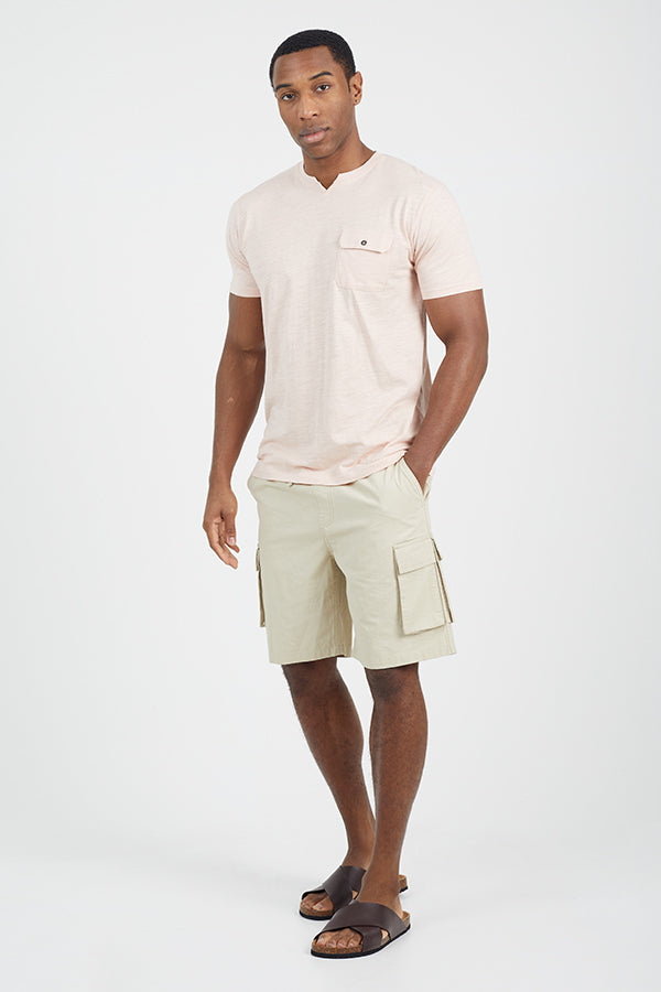 MENS SHORT SLEEVED V-NECK T-SHIRT