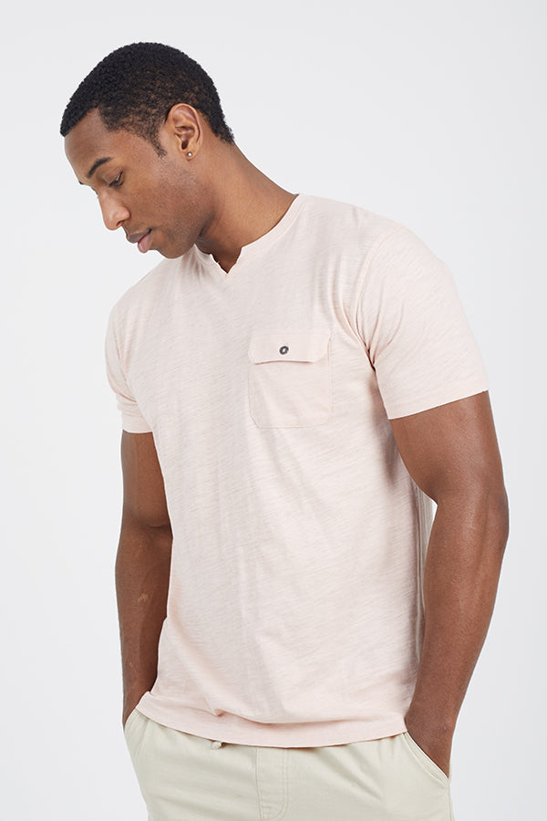 MENS SHORT SLEEVED V-NECK T-SHIRT