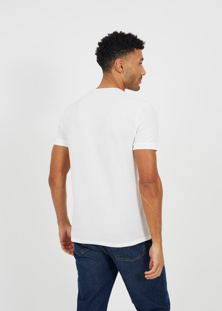 JACQUARD EMBROIDERED BIRD T-SHIRT