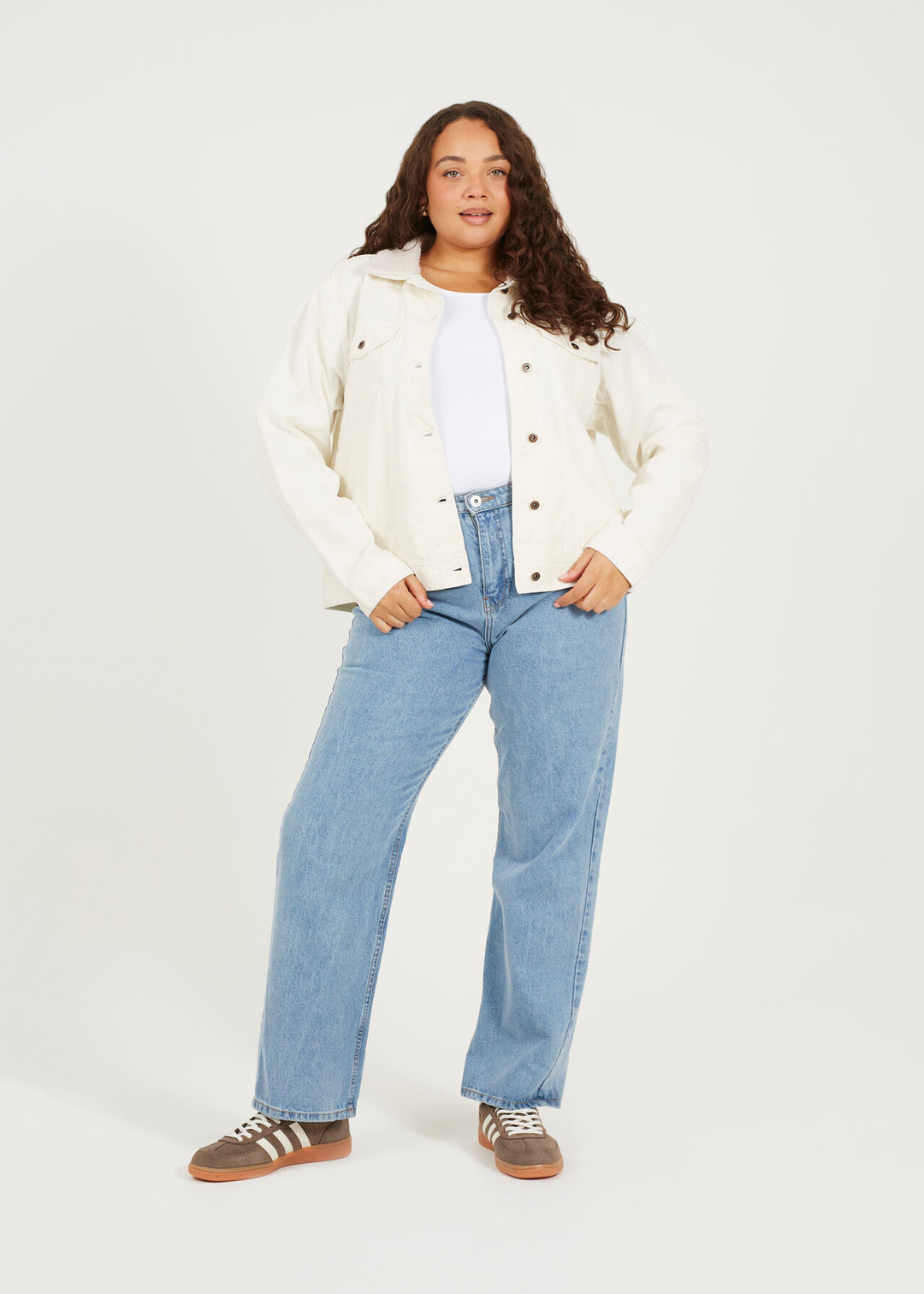 Womens Wholesale Plus Size Corduroy Borg Jacket Western Style