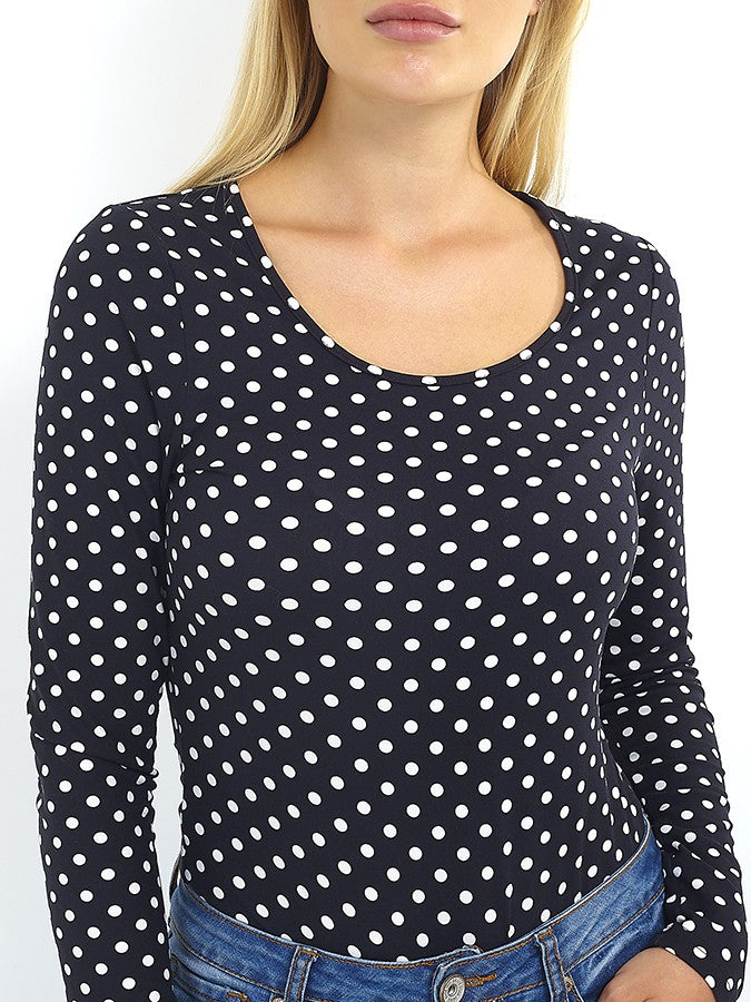 BLACK AND WHITE POLKA DOT