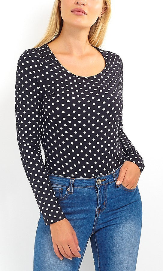 BLACK AND WHITE POLKA DOT