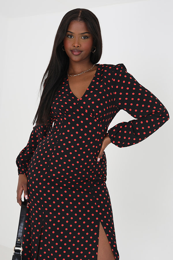 BLACK/RED SPOT