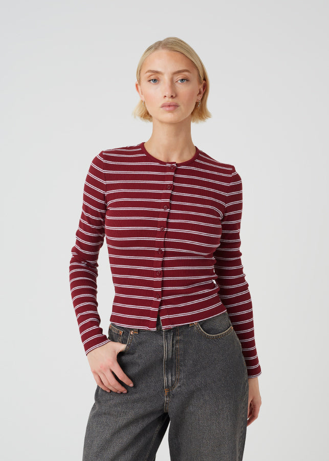 BURGUNDY/WHITE