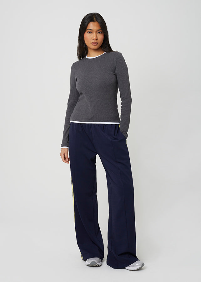 CHARCOAL MARL/WHITE