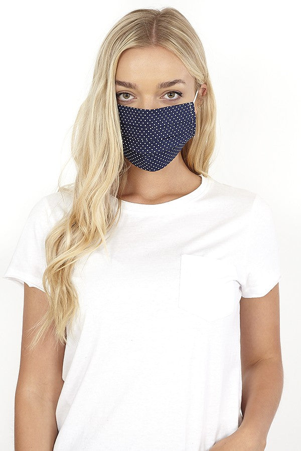 NAVY / WHITE SPOTS