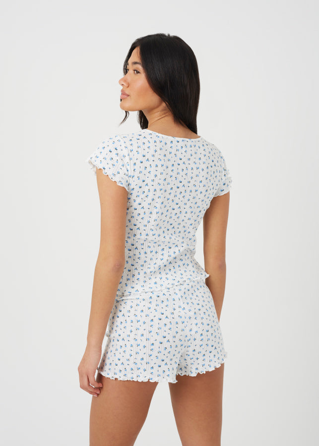 BLUE FLORAL PRINT