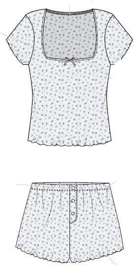 BLUE FLORAL PRINT