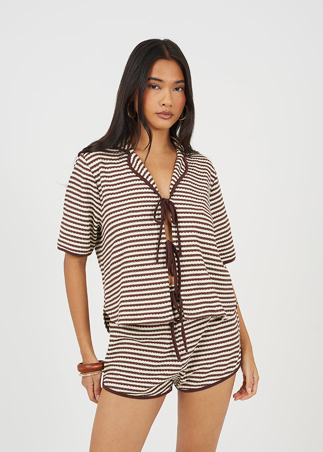 BROWN/CREAM