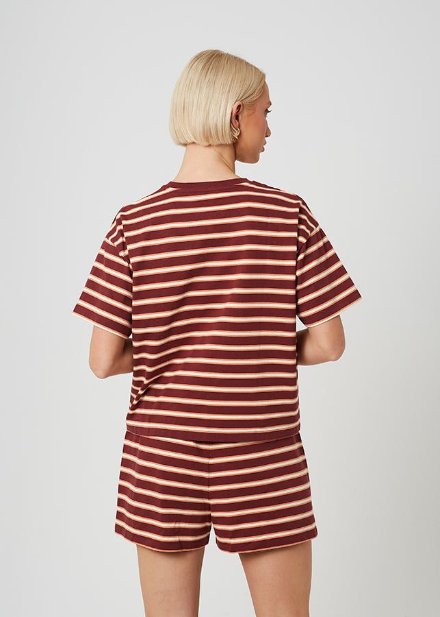 BURGUNDY/ORANGE/CREAM