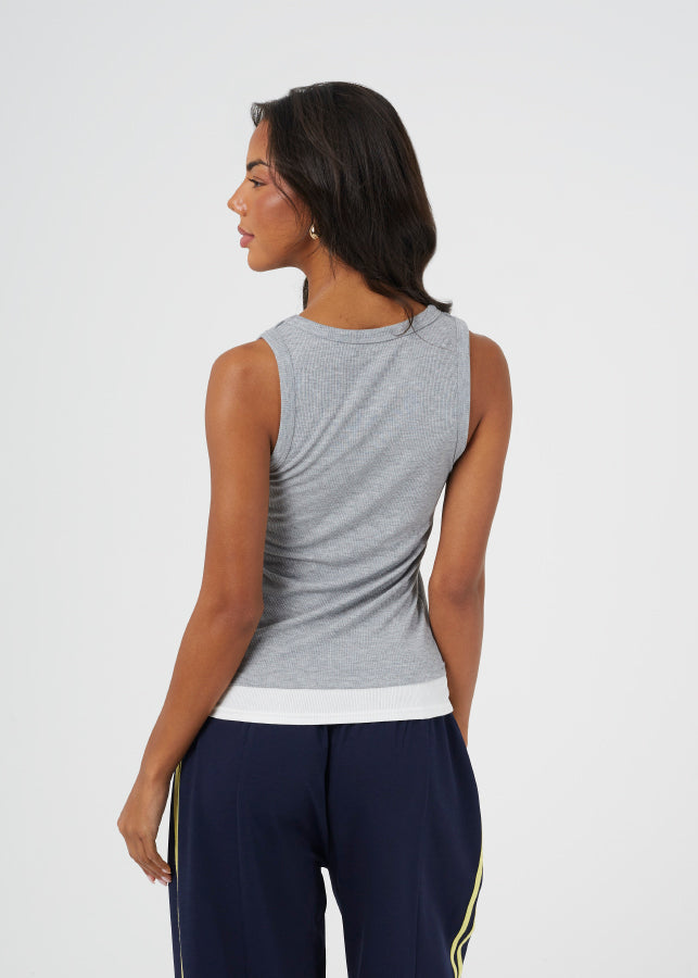 GREY MARL/WHITE