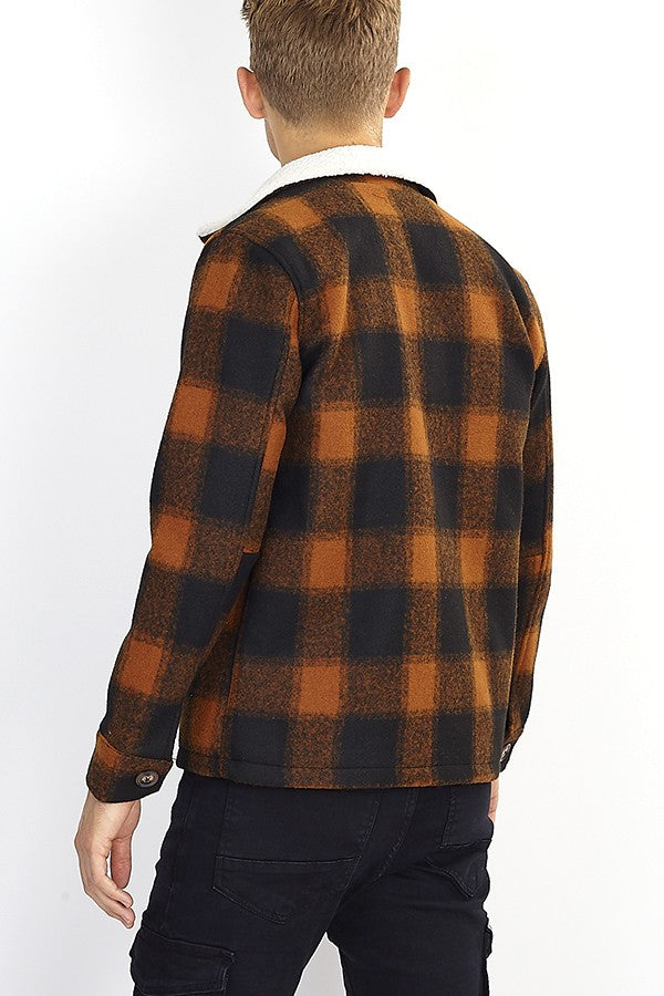 BLACK/ ORANGE CHECK