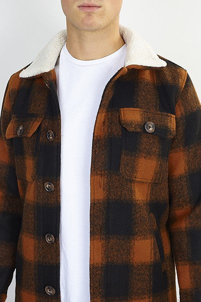 BLACK/ ORANGE CHECK