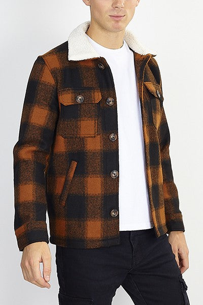 BLACK/ ORANGE CHECK
