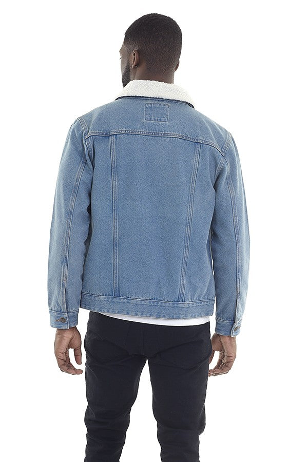 LIGHT BLUE DENIM/ CREAM BORG