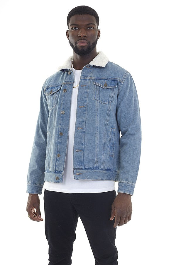 LIGHT BLUE DENIM/ CREAM BORG