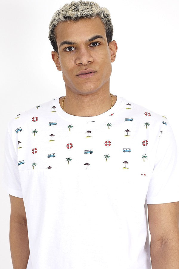 OPTIC WHITE & MULTI COLOUR PRINT/ MULTI COLOUR PRI