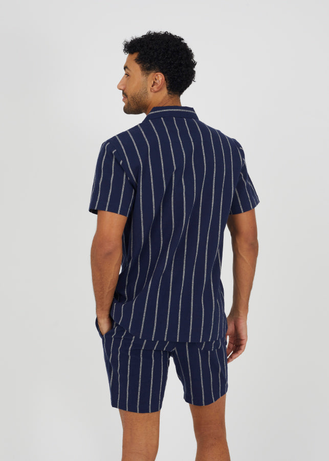 NAVY/ECRU
