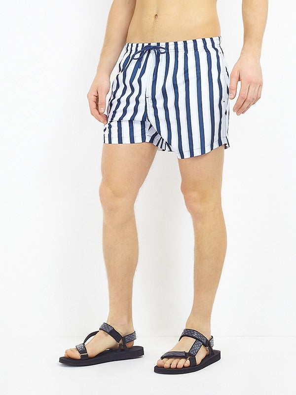 WHITE/NAVY/GREY STRIPE