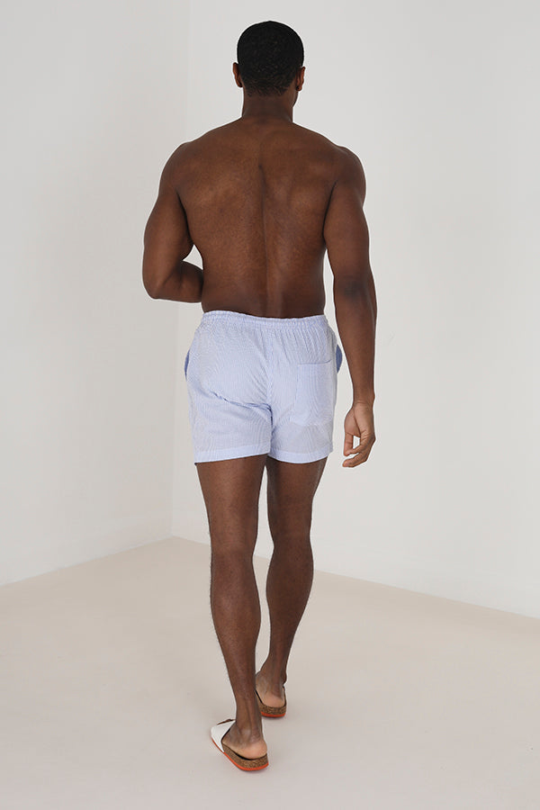 PALE BLUE/ WHITE STRIPE