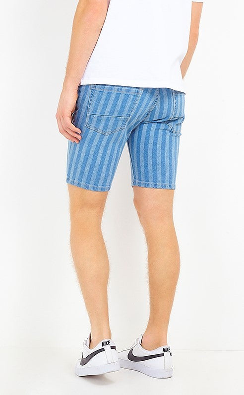 BLUE/NAVY STRIPE PRINT