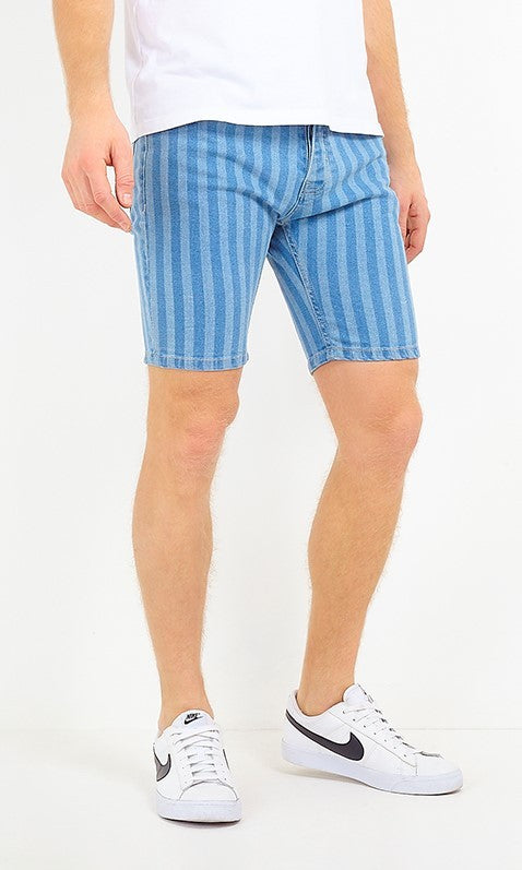 BLUE/NAVY STRIPE PRINT