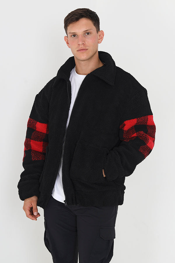 JET BLACK BORG/RED CHECK