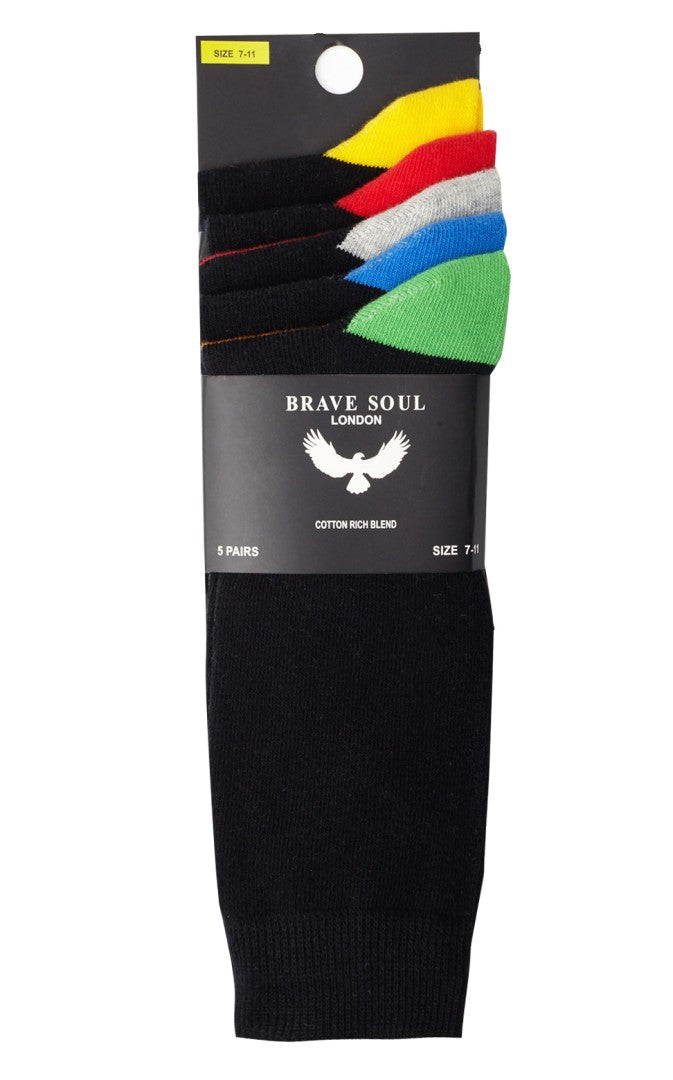 X5 BLACK WITH CONTRAST HEEL AND STRIPE DETAIL