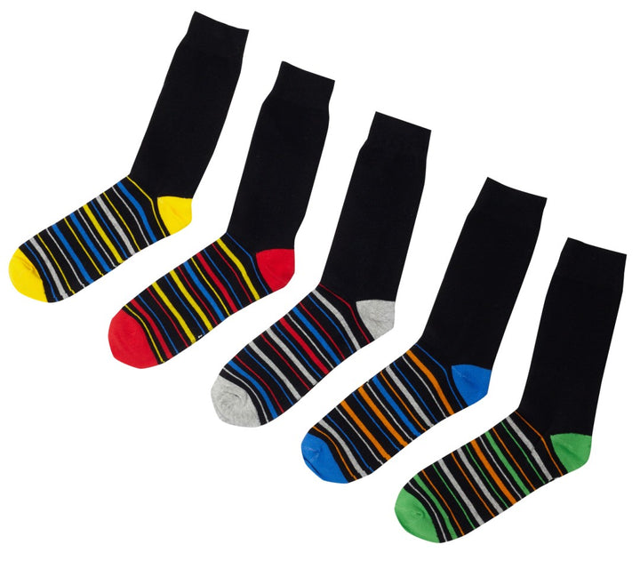 X5 BLACK WITH CONTRAST HEEL AND STRIPE DETAIL