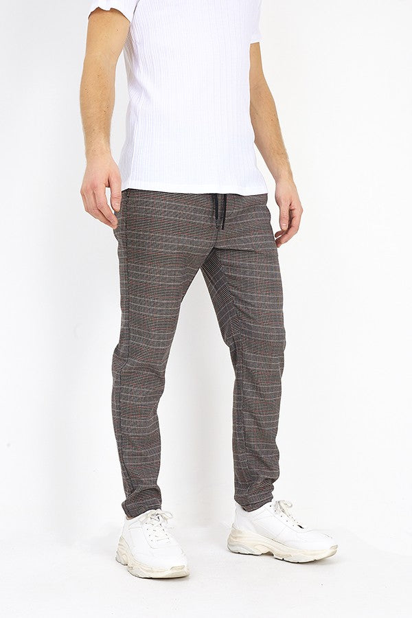 BLACK/LT GREY/RED CHECK