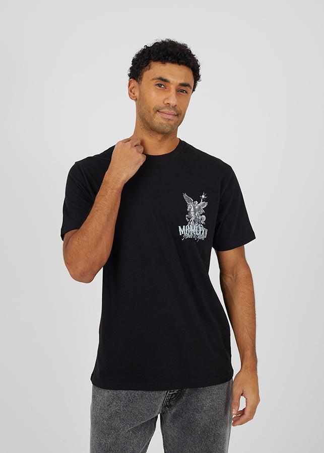 JET BLACK / MULTI-COLOUR PRINT