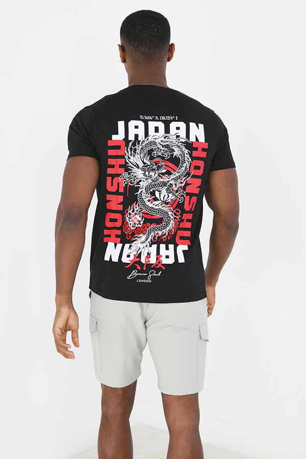 JET BLACK/MULTI-COLOUR PRINT