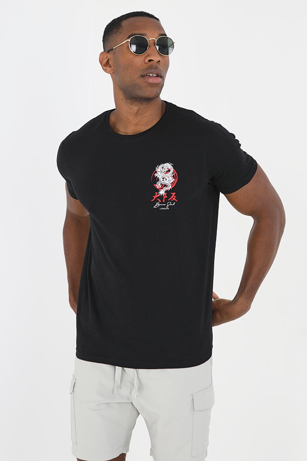 JET BLACK/MULTI-COLOUR PRINT